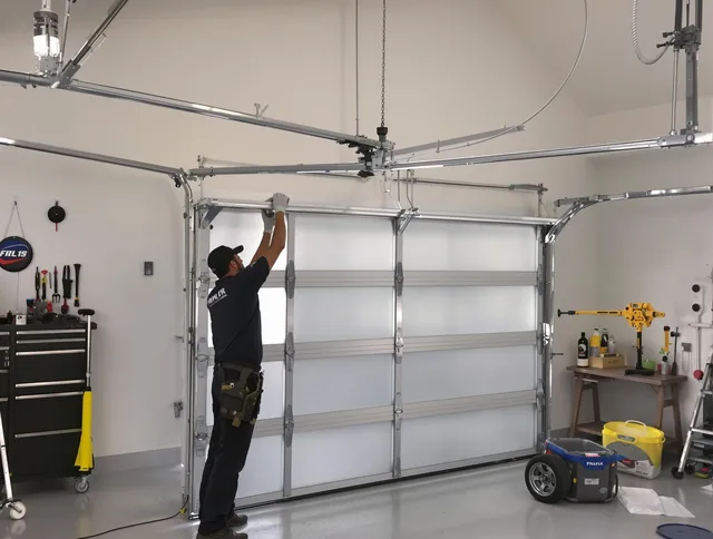 St. Simons Garage Door Repair certified team performing precision garage door installation in St. Simons