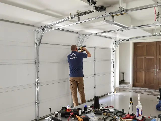 St. Simons Garage Door Repair certified technician performing precision garage door repair in St. Simons