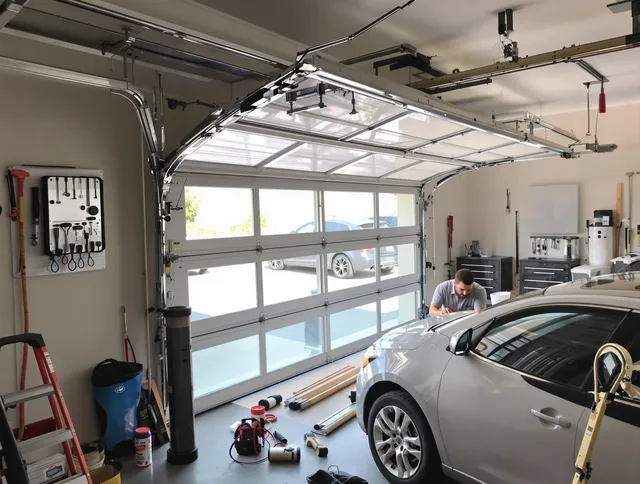 Garage door noise reduction service by St. Simons Garage Door Repair in St. Simons
