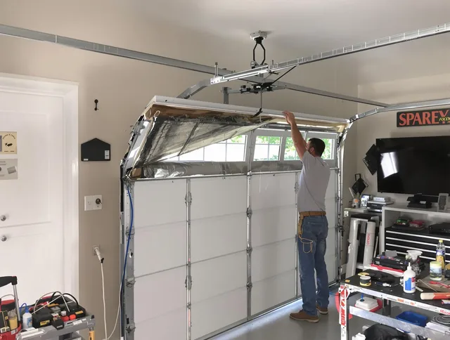 Garage door section replacement by St. Simons Garage Door Repair in St. Simons